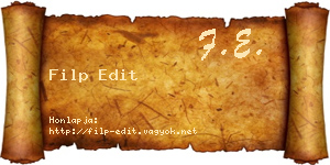 Filp Edit névjegykártya